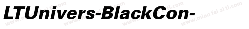 LTUnivers-BlackCon字体转换