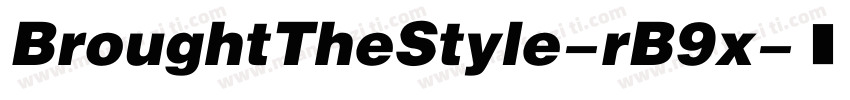 BroughtTheStyle-rB9x字体转换