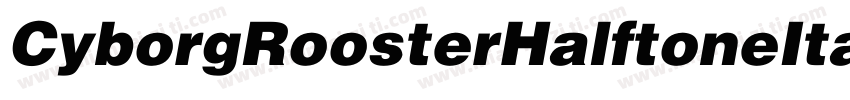 CyborgRoosterHalftoneItalic-qr9x字体转换