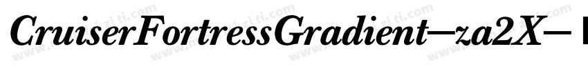 CruiserFortressGradient-za2X字体转换