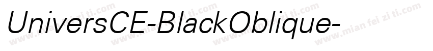 UniversCE-BlackOblique字体转换
