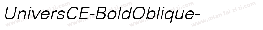 UniversCE-BoldOblique字体转换