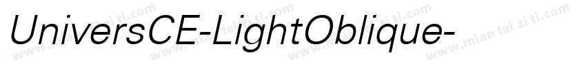 UniversCE-LightOblique字体转换