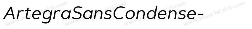ArtegraSansCondense字体转换