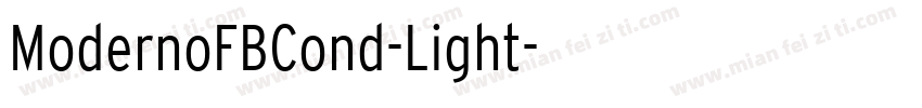 ModernoFBCond-Light字体转换