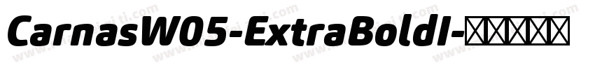 CarnasW05-ExtraBoldI字体转换