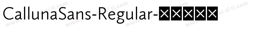 CallunaSans-Regular字体转换