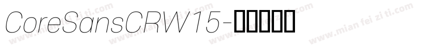 CoreSansCRW15字体转换