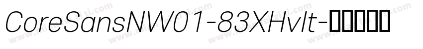 CoreSansNW01-83XHvIt字体转换