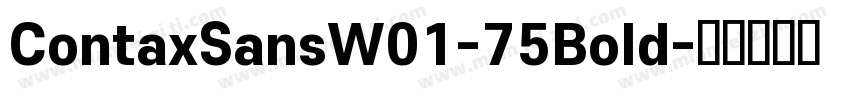 ContaxSansW01-75Bold字体转换