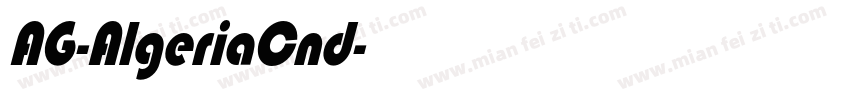 AG-AlgeriaCnd字体转换