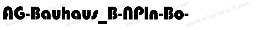 AG-Bauhaus_B-NPln-Bo字体转换