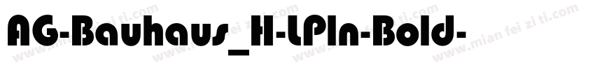 AG-Bauhaus_H-LPln-Bold字体转换