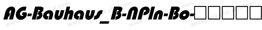 AG-Bauhaus_B-NPln-Bo字体转换