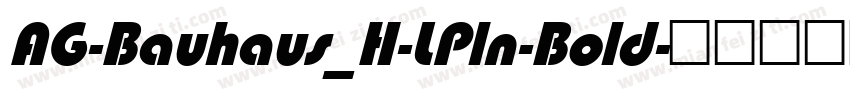 AG-Bauhaus_H-LPln-Bold字体转换