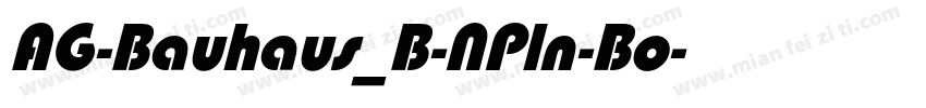 AG-Bauhaus_B-NPln-Bo字体转换