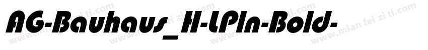 AG-Bauhaus_H-LPln-Bold字体转换