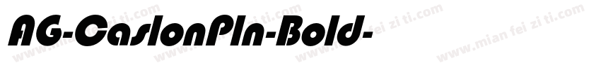 AG-CaslonPln-Bold字体转换