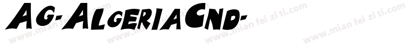 AG-AlgeriaCnd字体转换