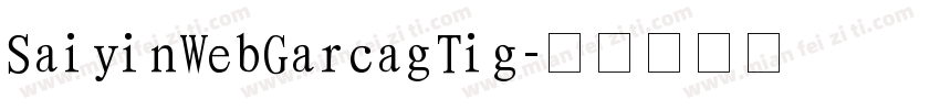 SaiyinWebGarcagTig字体转换