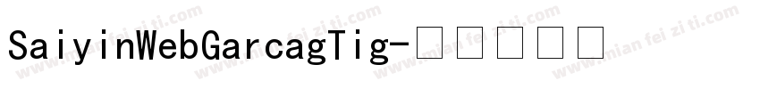 SaiyinWebGarcagTig字体转换