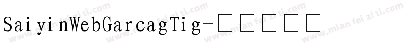 SaiyinWebGarcagTig字体转换