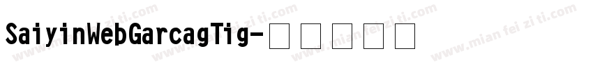 SaiyinWebGarcagTig字体转换