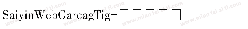 SaiyinWebGarcagTig字体转换