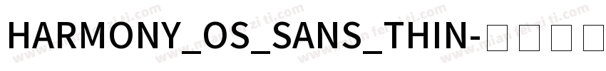 HARMONY_OS_SANS_THIN字体转换