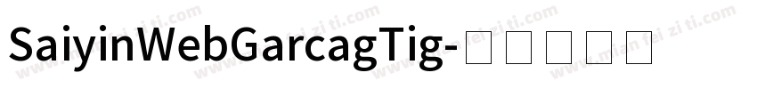 SaiyinWebGarcagTig字体转换