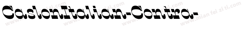 CaslonItalian-Contra字体转换