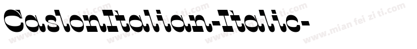CaslonItalian-Italic字体转换