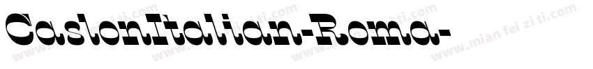 CaslonItalian-Roma字体转换