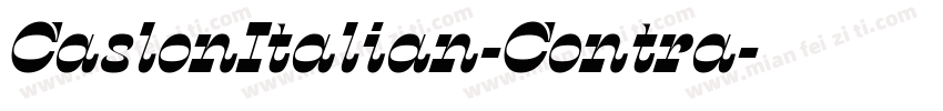 CaslonItalian-Contra字体转换