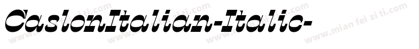 CaslonItalian-Italic字体转换