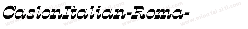 CaslonItalian-Roma字体转换
