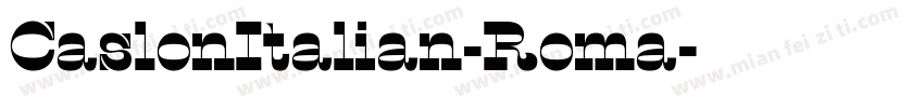 CaslonItalian-Roma字体转换