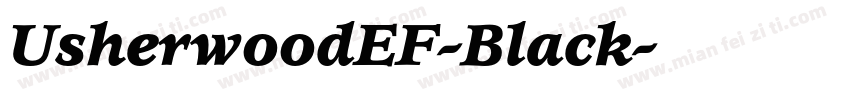 UsherwoodEF-Black字体转换