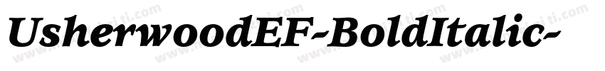 UsherwoodEF-BoldItalic字体转换