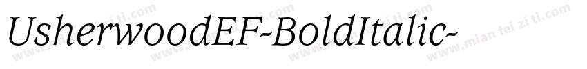 UsherwoodEF-BoldItalic字体转换