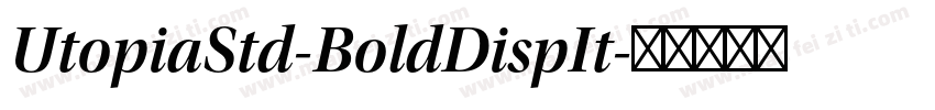 UtopiaStd-BoldDispIt字体转换