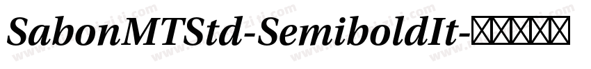SabonMTStd-SemiboldIt字体转换