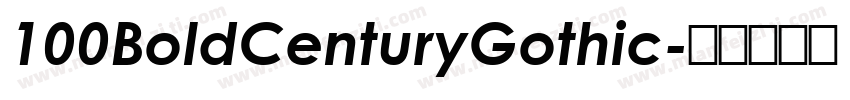 100BoldCenturyGothic字体转换