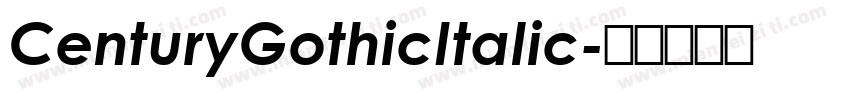 CenturyGothicItalic字体转换