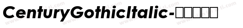 CenturyGothicItalic字体转换