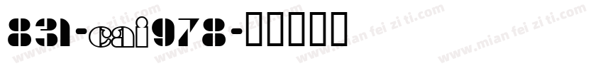 831-CAI978字体转换