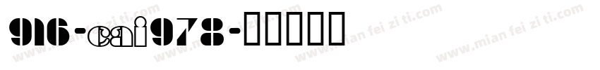 916-CAI978字体转换