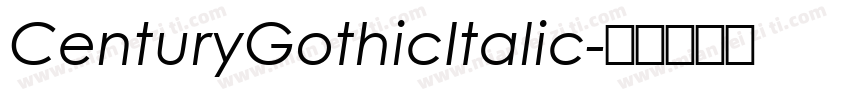 CenturyGothicItalic字体转换