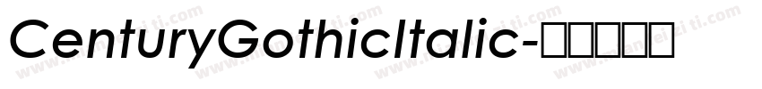 CenturyGothicItalic字体转换