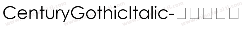 CenturyGothicItalic字体转换
